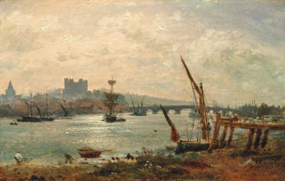Catedral y castillo de Rochester de Frederick Nash