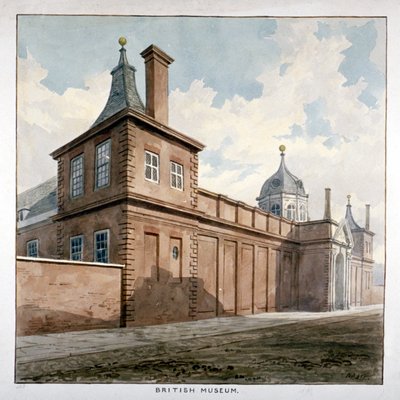 Vista del Museo Británico, Bloomsbury, Londres, c. 1807 de Frederick Nash