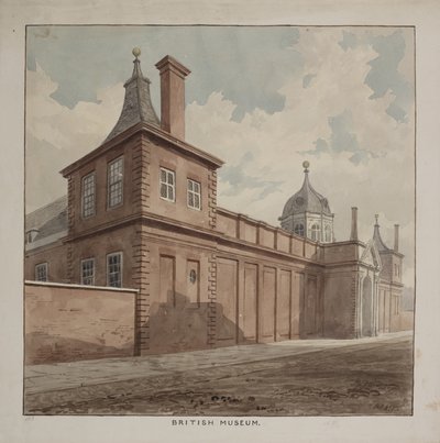 Vista del Museo Británico, Holborn, c.1807 de Frederick Nash