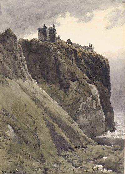 Old Castle, Dunottar (acuarela) de Frederick Noel Paton