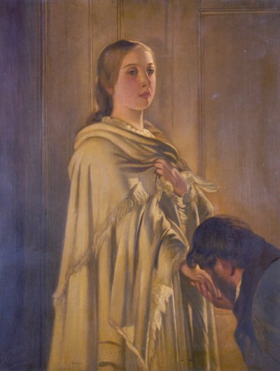 La Reina Victoria recibiendo la noticia de su ascenso en el Palacio de Kensington, 20 de junio de 1837, 1909 de Frederick P Shuckard