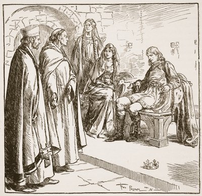Dunstan, Edwy y Elgiva, ilustración de 
