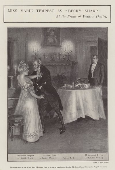 Señorita Marie Tempest como Becky Sharp en el Teatro Prince of Wales, Londres de Frederick Pegram