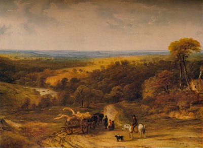 Vista cerca de Crediton, Devon, 1843 de Frederick Richard Lee