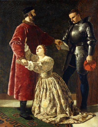 El Duque Federico Desterrando a Rosalind de su Corte de Frederick Richard Pickersgill