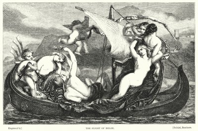 La huida de Helena (grabado) de Frederick Richard Pickersgill