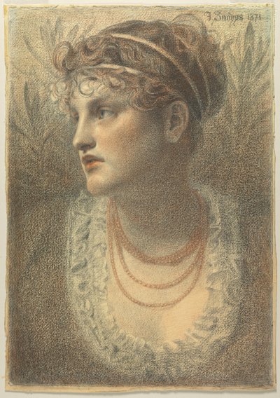 El collar de coral, 1871 de Frederick Sandys