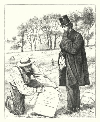 El Lamento de un Padre (grabado) de Frederick Smallfield