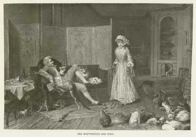 Peg Woffington y Rich de Frederick Smallfield