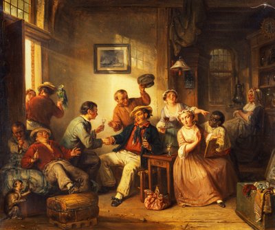 Viajeros descansando en una taberna, 1852 de Frederick Trevelyan Goodall
