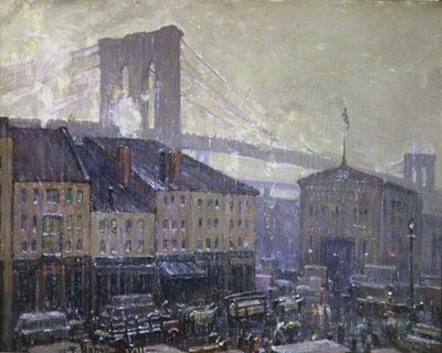 East River, Nueva York, invierno de Frederick Usher de Voll
