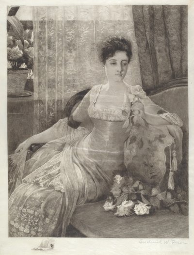 Sin título (Niña en un sofá) de Frederick W. Freer