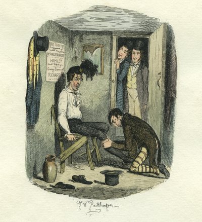 El desollamiento de Hamlet, Grandes Esperanzas, c.1885 de Frederick W. Pailthorpe