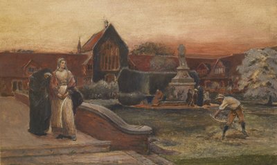 Estudio para "El puerto de refugio de Frederick Walker
