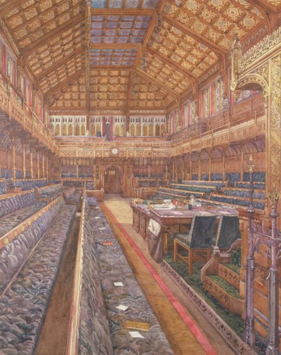 Interior de la Cámara de los Comunes, junio de 1897 de Frederick Walter Lee