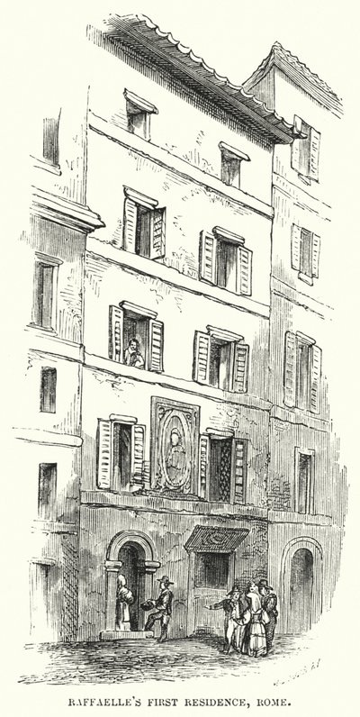 Primera Residencia de Rafael, Roma (grabado) de Frederick William Fairholt