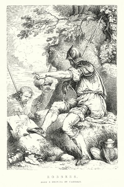 Ladrones (grabado) de Frederick William Fairholt