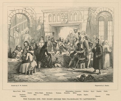 El Tabard Inn, la noche antes de la peregrinación a Canterbury de Frederick William Fairholt