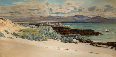 Snowdon y Caernarvon desde la Isla Llanddwyn, 1917 de Frederick William Hayes