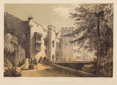 Brougham Hall, Westmoreland (aguatinta) de Frederick William Hulme