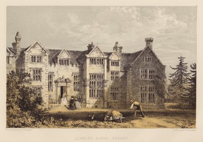 Casa Loseley, Surrey (aguatinta) de Frederick William Hulme