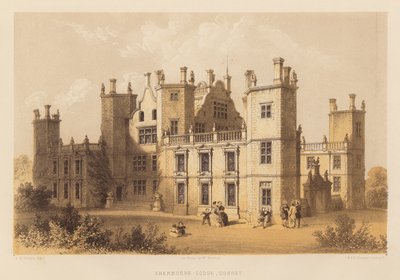 Sherborne Lodge, Dorset (aguatinta) de Frederick William Hulme