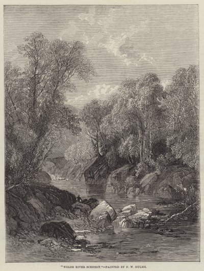 Paisaje fluvial galés de Frederick William Hulme