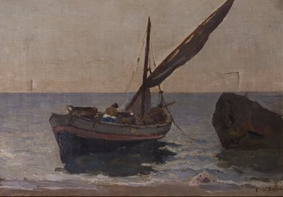 Barcos en la orilla, principios del siglo XX de Frederick William Jackson