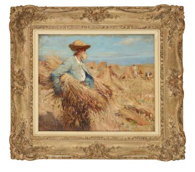 Tiempo de cosecha (óleo sobre lienzo) de Frederick William Jackson