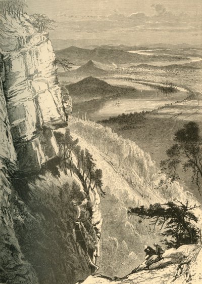 Chattanooga y el Tennessee desde Lookout Mountain, 1872 de Frederick William Quartley