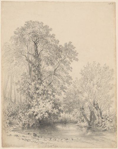 Árboles junto al río en Castle Bromwich de Frederick William Watts