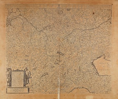 Europa Central-Norte e Italia del Norte, Mapa por Frederik de Wit, Ámsterdam, grabado en cobre de Frederick de Wit