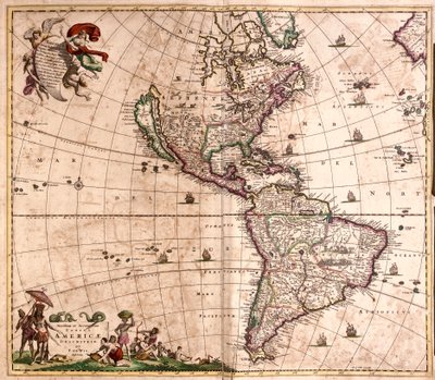 Mapa de América de Frederick de Wit