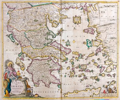 Mapa de Grecia de Frederick de Wit