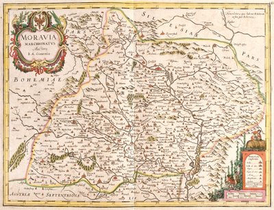 Mapa de Moravia (República Checa) de Frederick de Wit