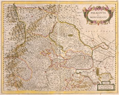 Mapa de Piamonte (Italia) de Frederick de Wit
