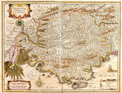 Mapa de Provenza (Francia) de Frederick de Wit