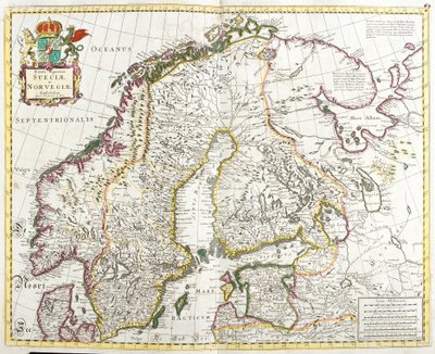 Mapa de Suecia y Noruega de Frederick de Wit