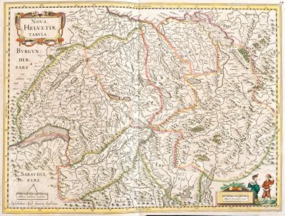 Mapa de Suiza de Frederick de Wit