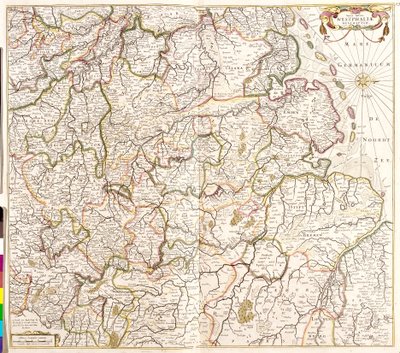 Mapa de Westfalia (Alemania) de Frederick de Wit