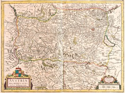Mapa del Archiducado de Austria de Frederick de Wit