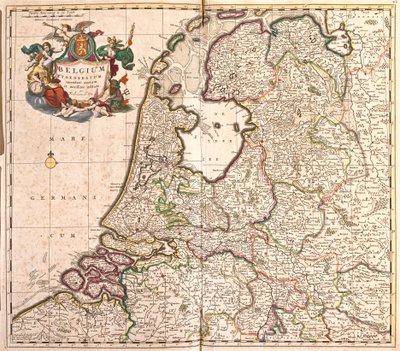 Mapa de la Federación Belga (Bélgica) de Frederick de Wit