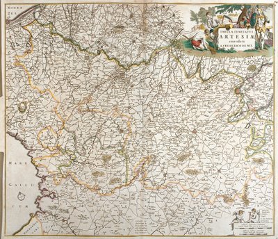 Mapa del Condado de Artois (Francia) de Frederick de Wit
