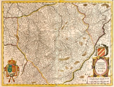 Mapa del Condado de Champaña de Frederick de Wit