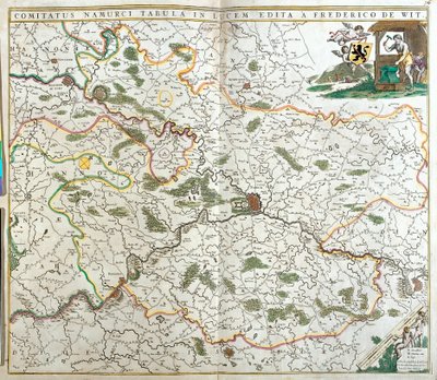Mapa del Condado de Namur (Bélgica) de Frederick de Wit