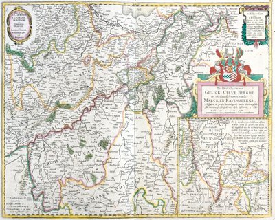 Mapa del Condado de Ravensberg (Alemania) de Frederick de Wit