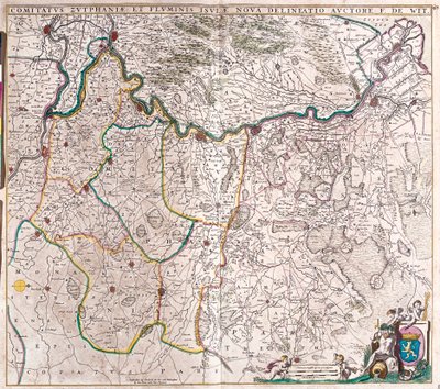 Mapa del Condado de Zutphen (Alemania) de Frederick de Wit