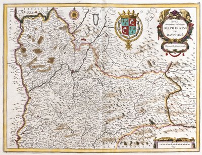 Mapa del Delfinado (Francia) de Frederick de Wit