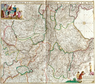 Mapa del Ducado de Güeldres y el Condado de Zutphen de Frederick de Wit
