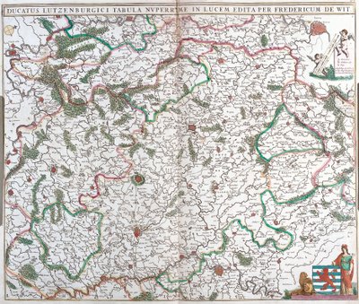 Mapa del Ducado de Luxemburgo de Frederick de Wit